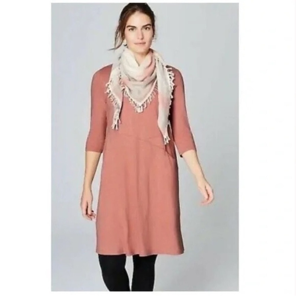 J. Jill Easy Knit Seamed Dress Women’s Size M PureJill Pocket Modal Blend Shift